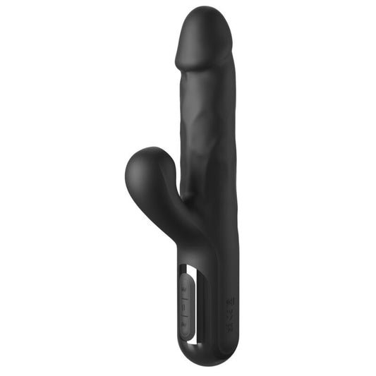 FETISH FANTASY SERIES - SONIX SILICONE THRUSTER RABBIT VIBRATOR ZWART
