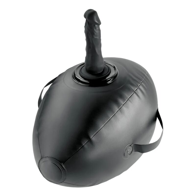 FETISH FANTASIE SERIE - BODY DOCK OPBLAASBARE LIEFDESBAL MET DILDO ZWART 41,9 CM