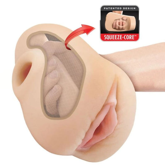 PDX PLUS - REALISTISCHE VAGINA PUSSY POUNDER SQUEEZE STROKER 18 CM