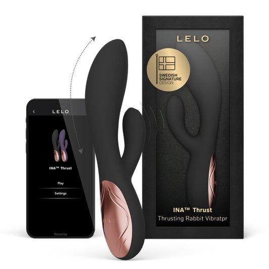 LELO - INA THRUST RABBIT STUWENDE VIBRATOR ZWART