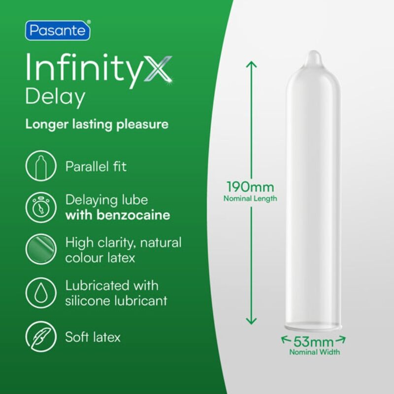 PASANTE - DELAY INFINITY CONDOMS 12 UNITS