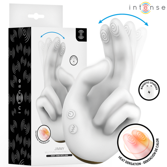 INTENSE - JIMMY HANDVORMIGE MULTIFUNCTIONELE STIMULATOR MET TRILLING EN WARMTE