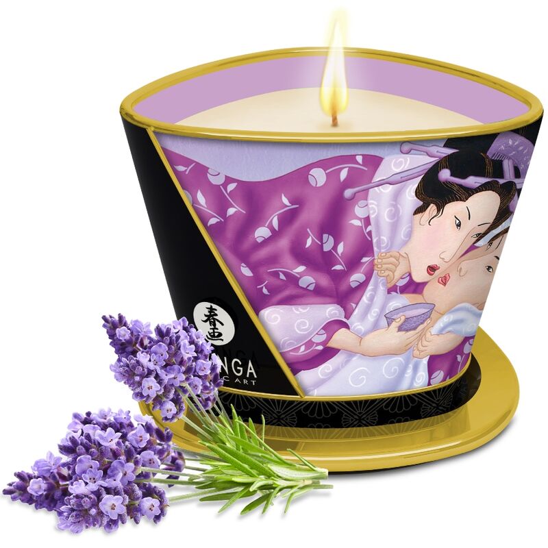 SHUNGA - MASSAGEKAARS LAVENDEL 170 ML