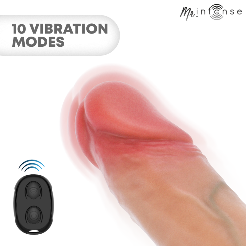MR INTENSE - ARNOLD M VIBRATOR SILICONE PENIS SLEEVE WITH REMOTE CONTROL 14.5 CM -Ø- 4 CM