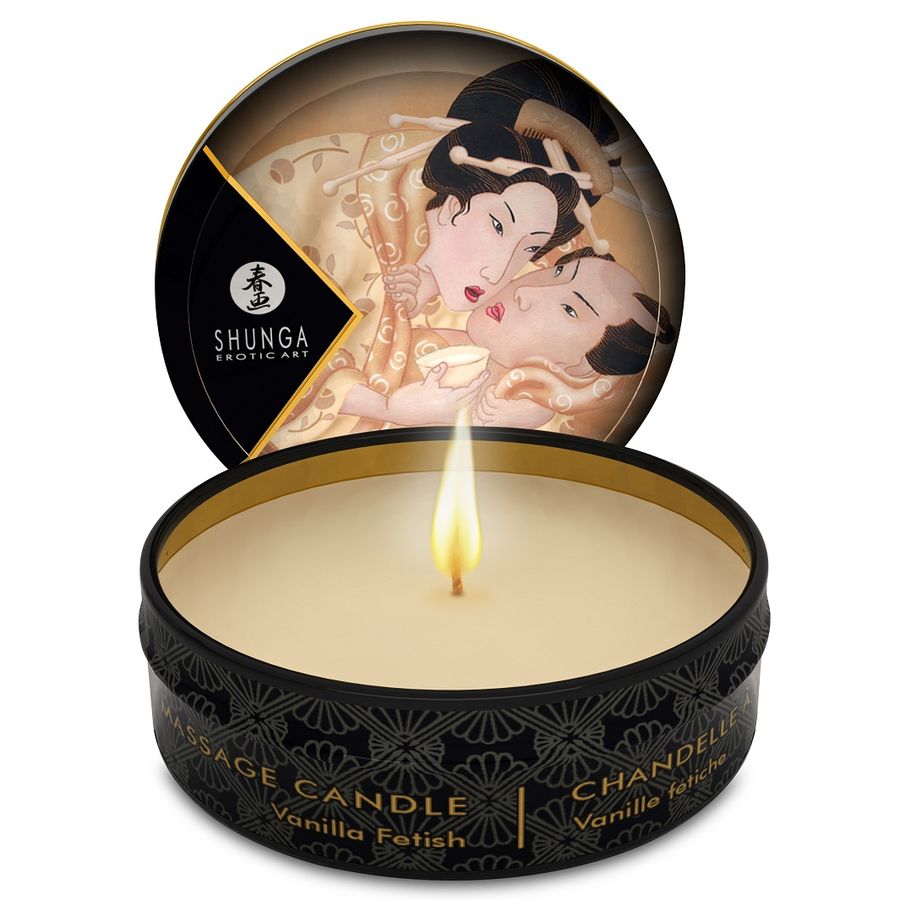 SHUNGA - MINI CARESS BY CANDLELIGHT VANILLE MASSAGEKAARS 30 ML