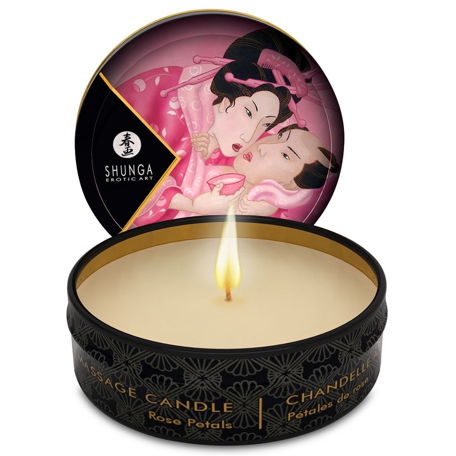 SHUNGA - MINI CARESS BY CANDLELIGHT DISPLAY MASSAGEKAARSEN 24 STUKS