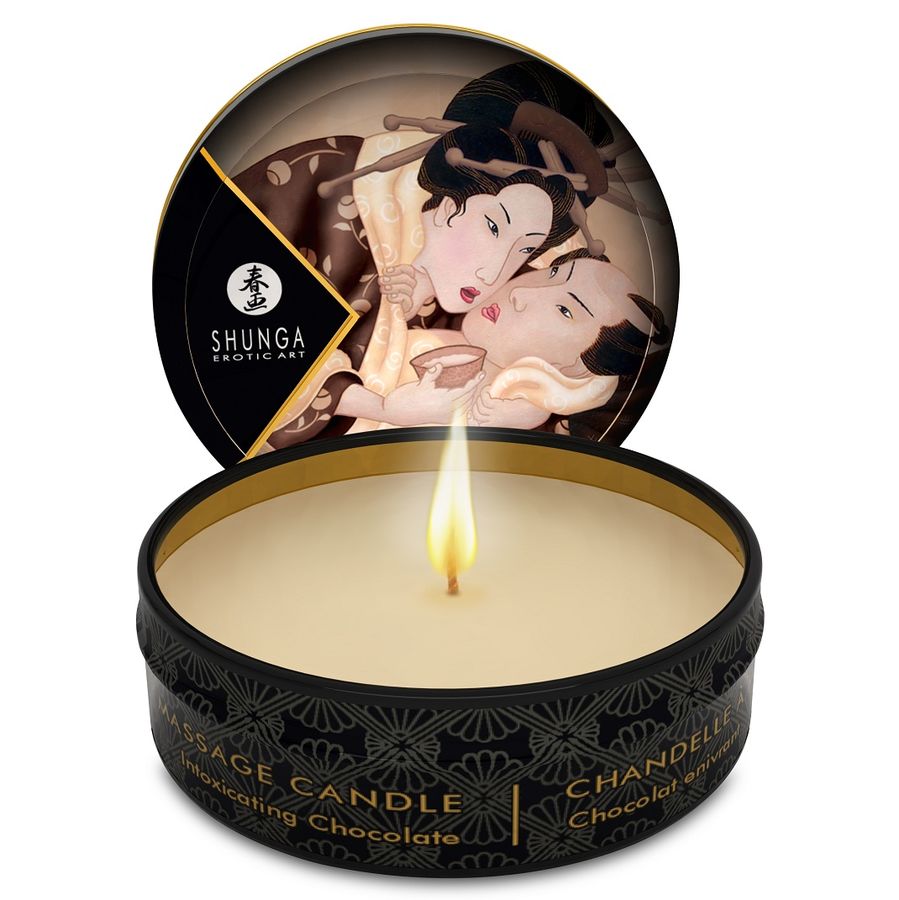 SHUNGA - MINI CARESS BY CANDLELIGHT DISPLAY MASSAGEKAARSEN 24 STUKS