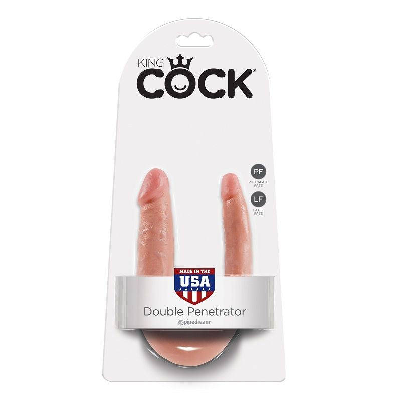 KING COCK - U-VORMIGE KLEINE DUBBELE TROUBLE FLESH 12,7 CM