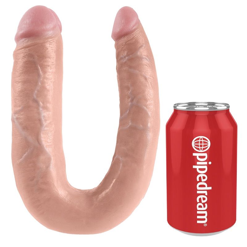 KING COCK - U-VORMIG GROOT DUBBEL PLEZIER VLEES 17.8 CM