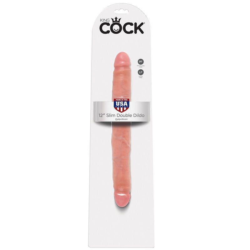 KING COCK - SLIM DUBBELE DILDO 30 CM