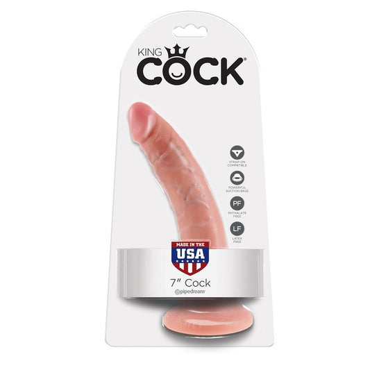 KING COCK - 7 DILDO FLEESKLEURIG 17.8 CM