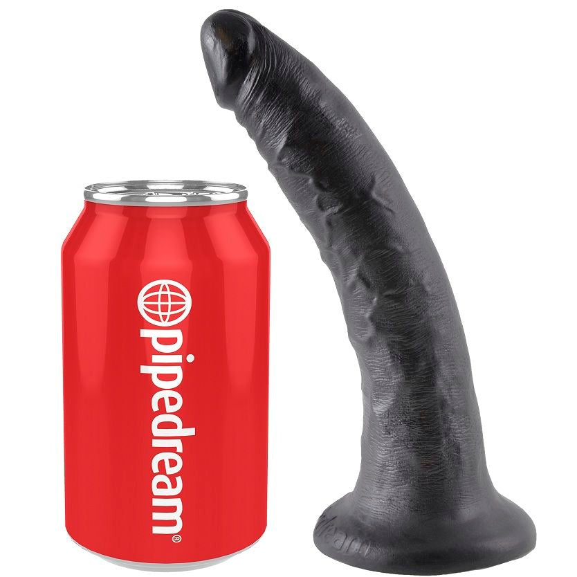 KING COCK - DILDO ZWART 17,8 CM