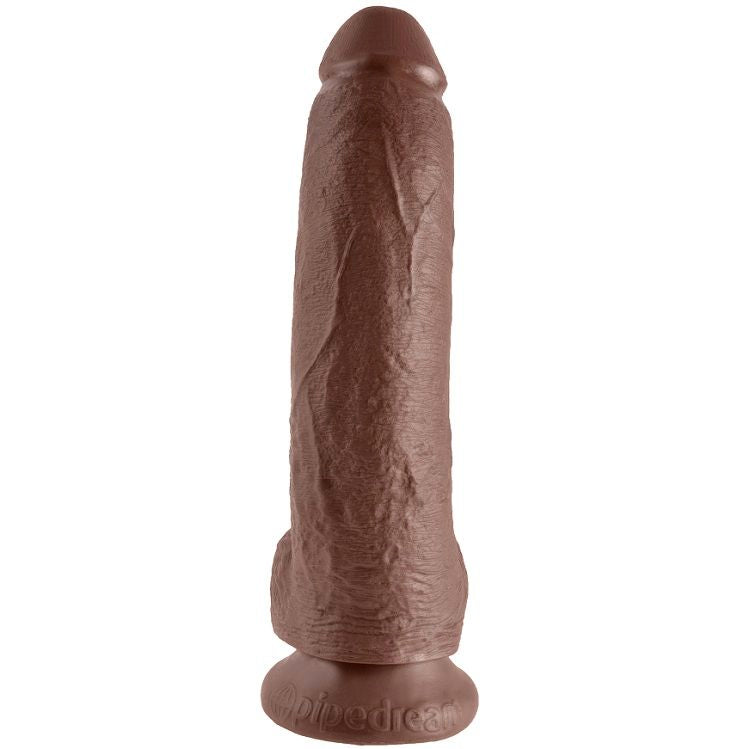 KING COCK - 9 DILDO BRUIN MET BALLEN 22,9 CM