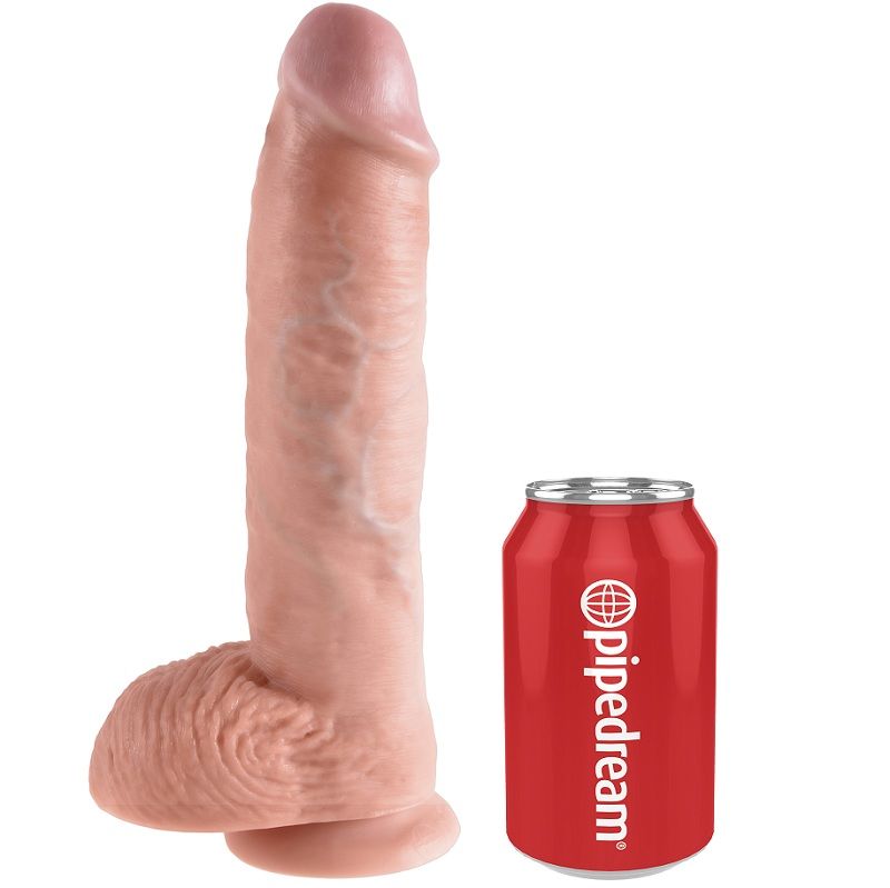 KING COCK - 10 DILDO FLESH MET BALLEN 26.5 CM