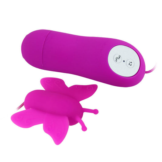 BAILE - LOVE EGGS BUTTERFLY CLITORISSTIMULATOR 12 SNELHEDEN LILA AFSTANDSBEDIENING