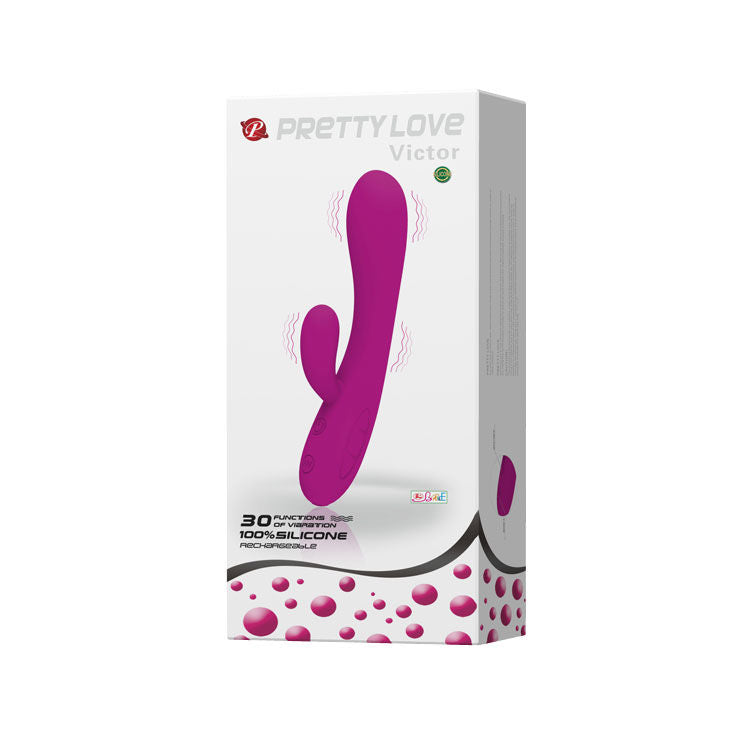 PRETTY LOVE - SLIMME VICTOR VIBRATOR MET KLITORISSTIMULATOR