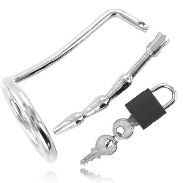 METAL HARD - TEELBALRING MET URINAIRE KUISHEIDSPLUG