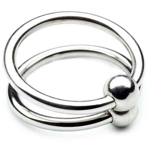 METAAL HARD - DUBBELE GLANS RING 28MM
