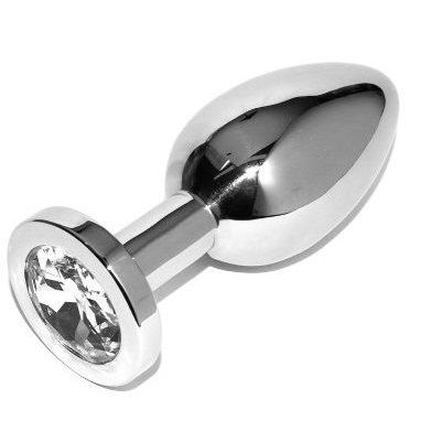 METAAL HARD - ANAALPLUG DIAMANT TRANSPARANT KLEIN 5,71CM