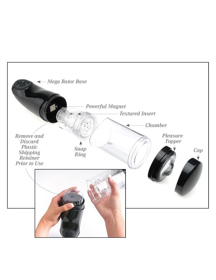 EXTREME TOYZ - PDX MEGA BATOR USB MANNELIJKE MASTURBATOR MOND ROOD
