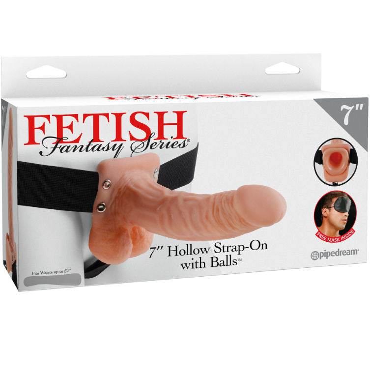 FETISH FANTASY SERIES - SERIE 7 HOLLE STRAP-ON MET BALLEN 17,8CM HUIDSKLEURIG