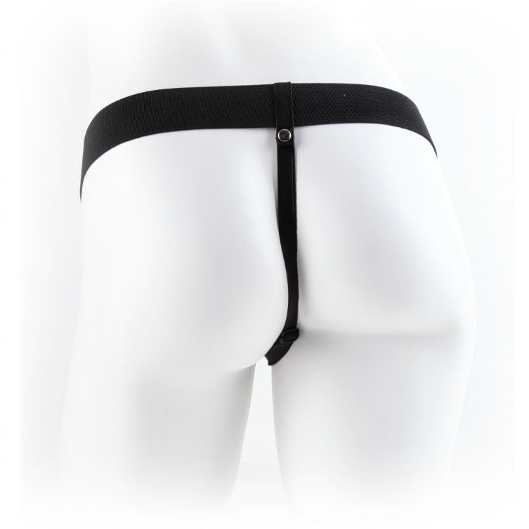 FETISH FANTASY SERIES - SERIE 11 HOLLE STRAP-ON VIBREREND MET BALLEN 27,9CM HUIDSKLEURIG