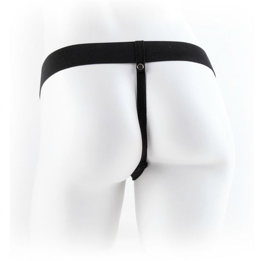 FETISH FANTASY SERIES - SERIE 11 HOLLE STRAP-ON VIBREREND MET BALLEN 27,9CM HUIDSKLEURIG
