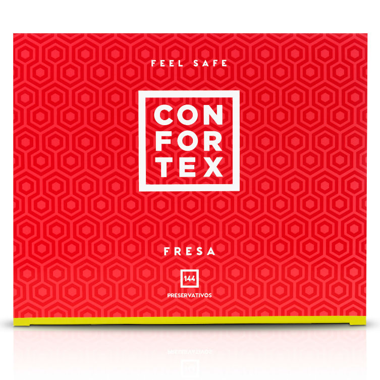 CONFORTEX - AARDBEI CONDOM 144 STUKS
