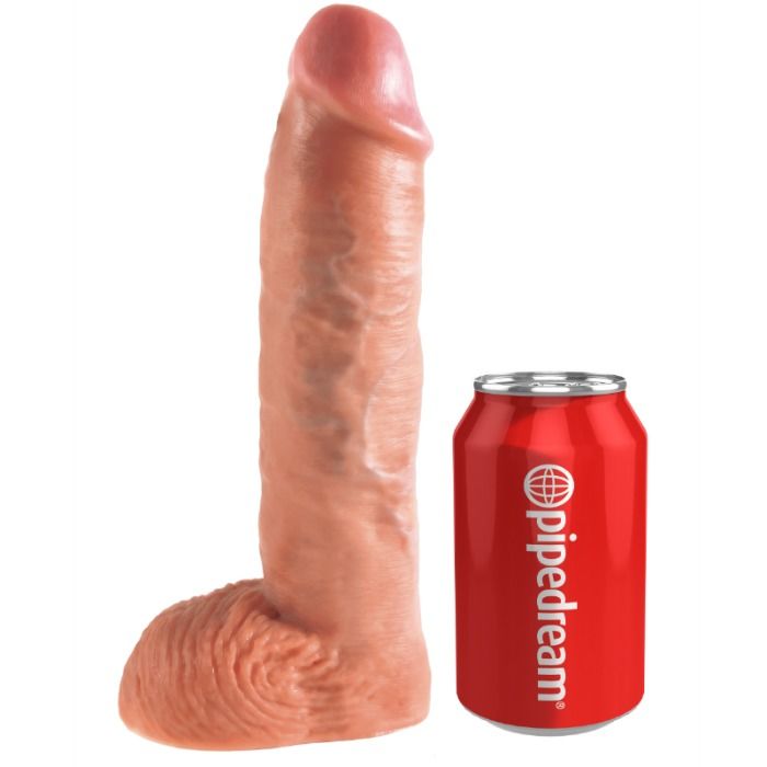 KING COCK - STRAP-ON MET HOLLE DILDO 25.5 CM EN ZWARTE BANDJES