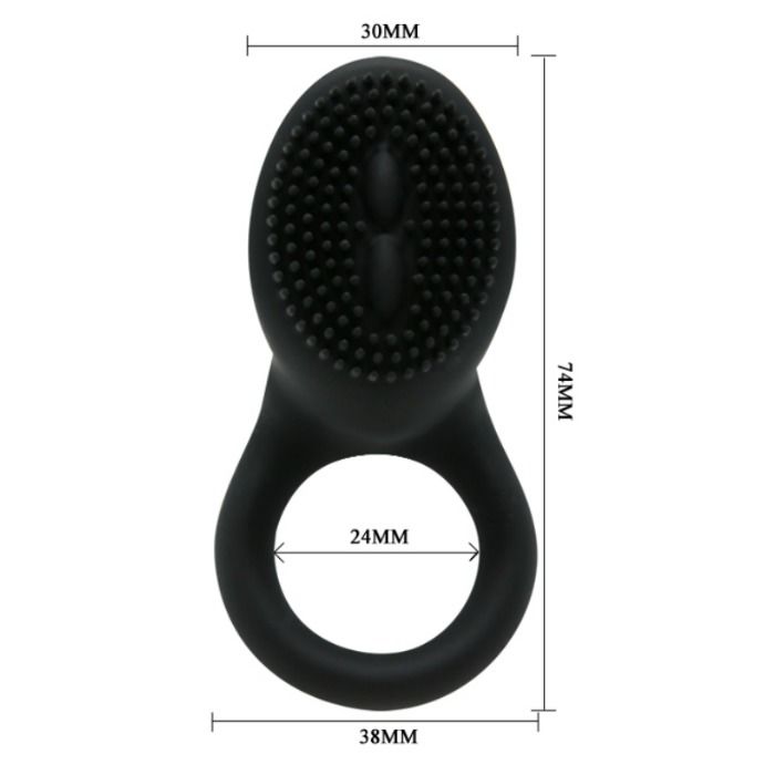 PRETTY LOVE - COBRA VIBRATORRING ZWART