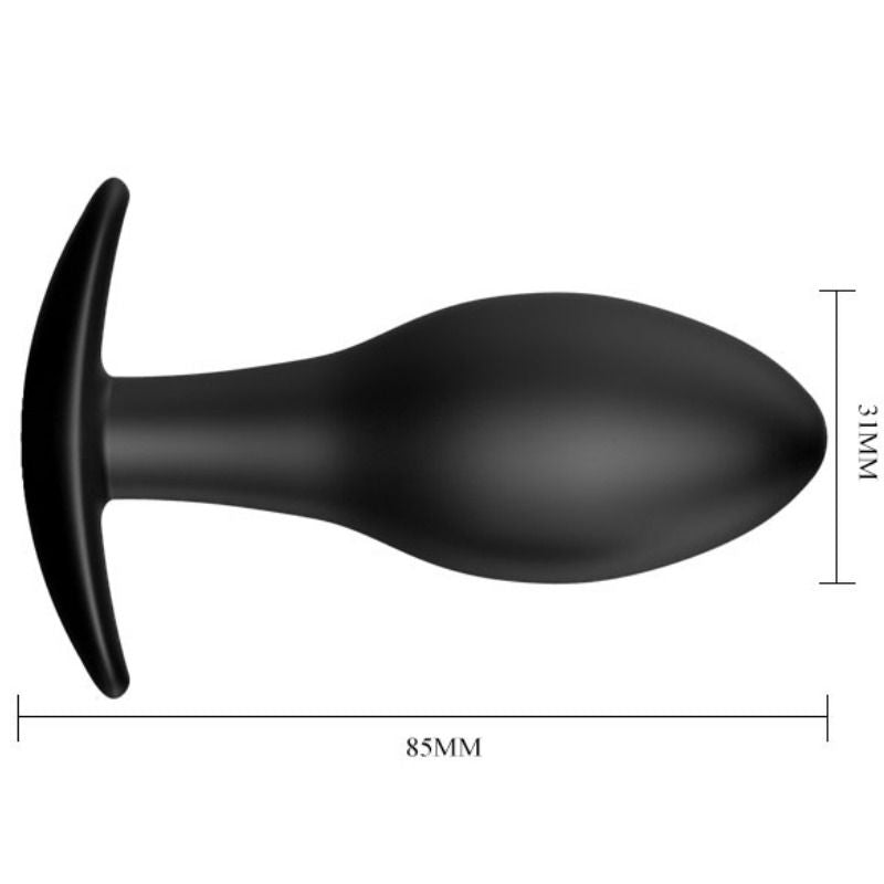PRETTY LOVE - ANAALPLUG SILICONEN ANKER 8,5 CM ZWART