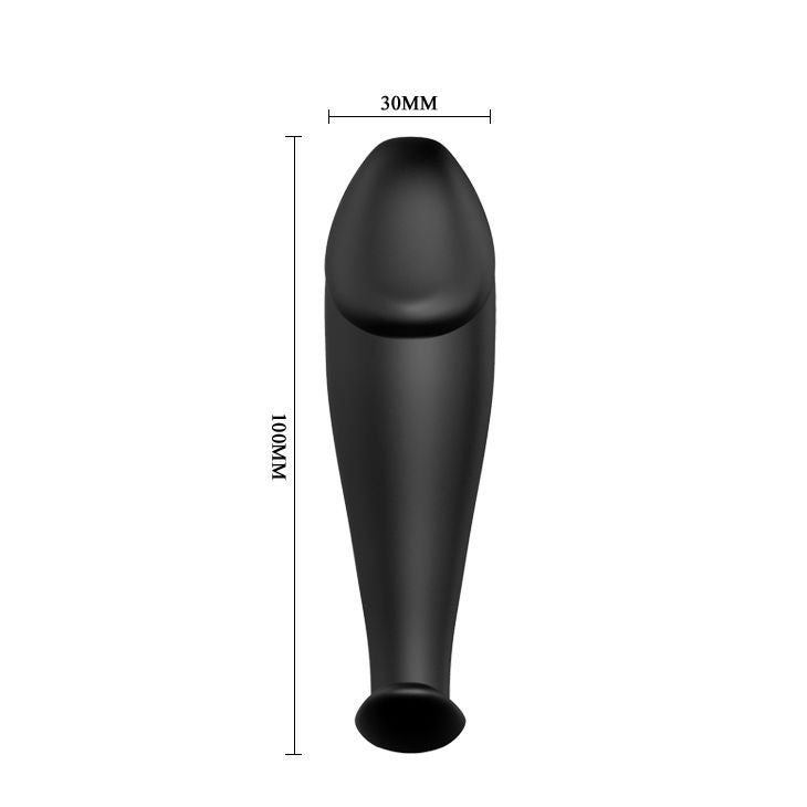 PRETTY LOVE - SILICONEN ANALE PLUG PENISVORM EN 12 TRILLINGSMODI ZWART
