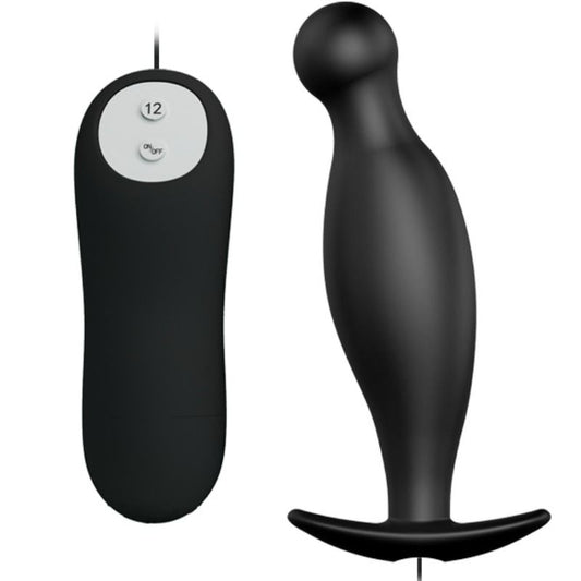 PRETTY LOVE - SILICONEN ANALE PLUG 12 TRILLINGSSTANDEN ZWART