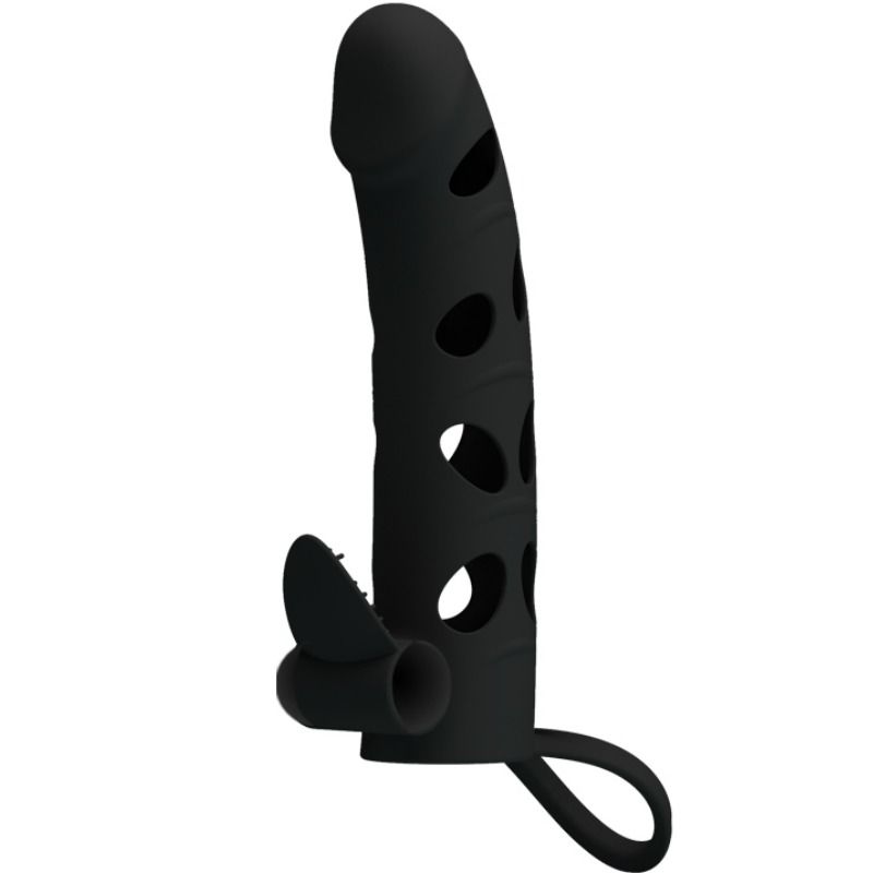 PRETTY LOVE - SILICONEN OVERTREK MET TRILLING 15,2 CM