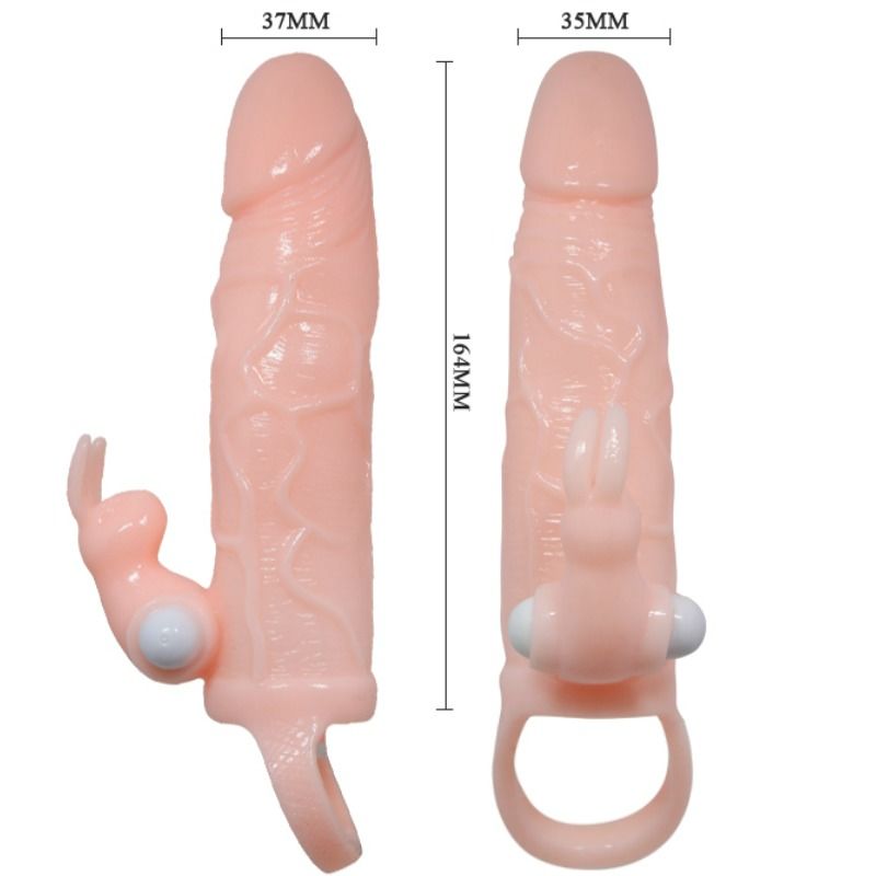 BAILE - BRAVE MAN PENISHOES MET KONIJN EN DUBBEL MOTORVLEES 16.5 CM