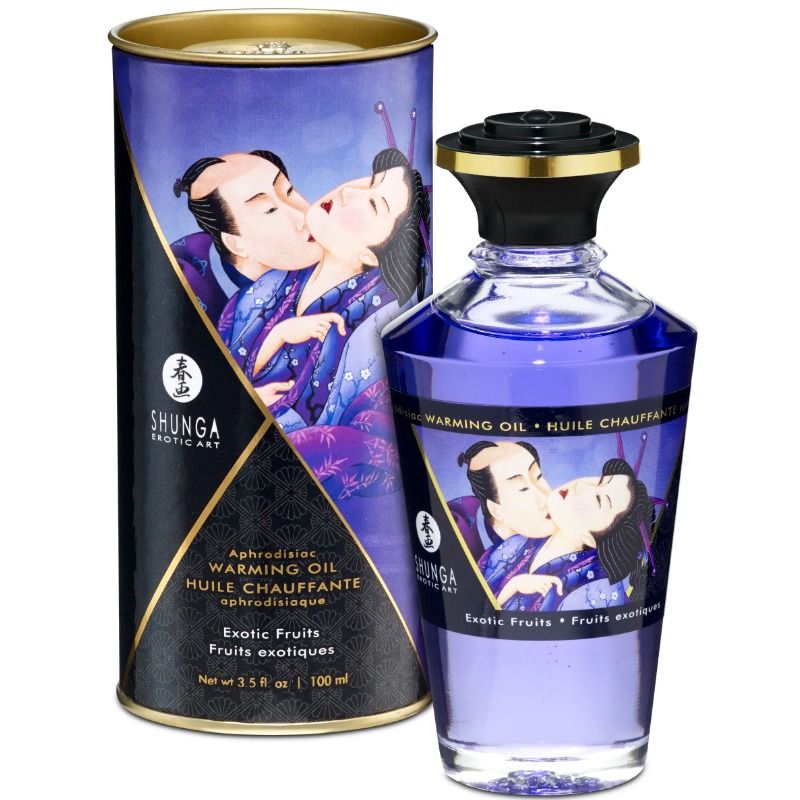 SHUNGA - WARMTE EFFECT MASSAGEOLIE EXOTISCH FRUIT SMAAK 100 ML