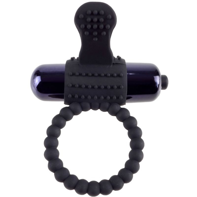 FANTASY C-RINGZ - ZWART SILICONEN VIBRERENDE RING