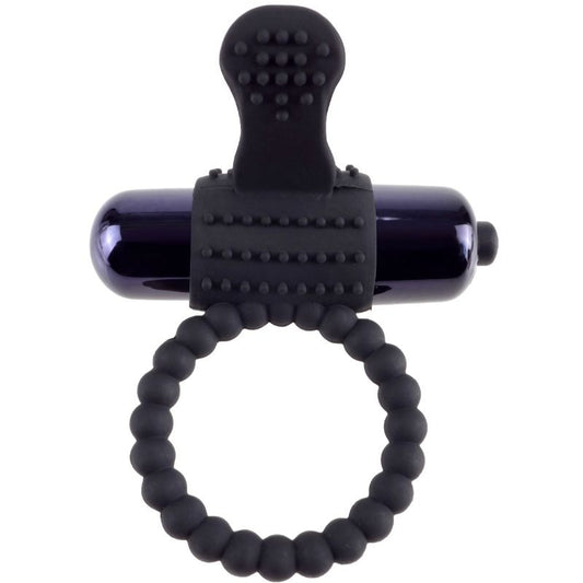 FANTASY C-RINGZ - ZWART SILICONEN VIBRERENDE RING