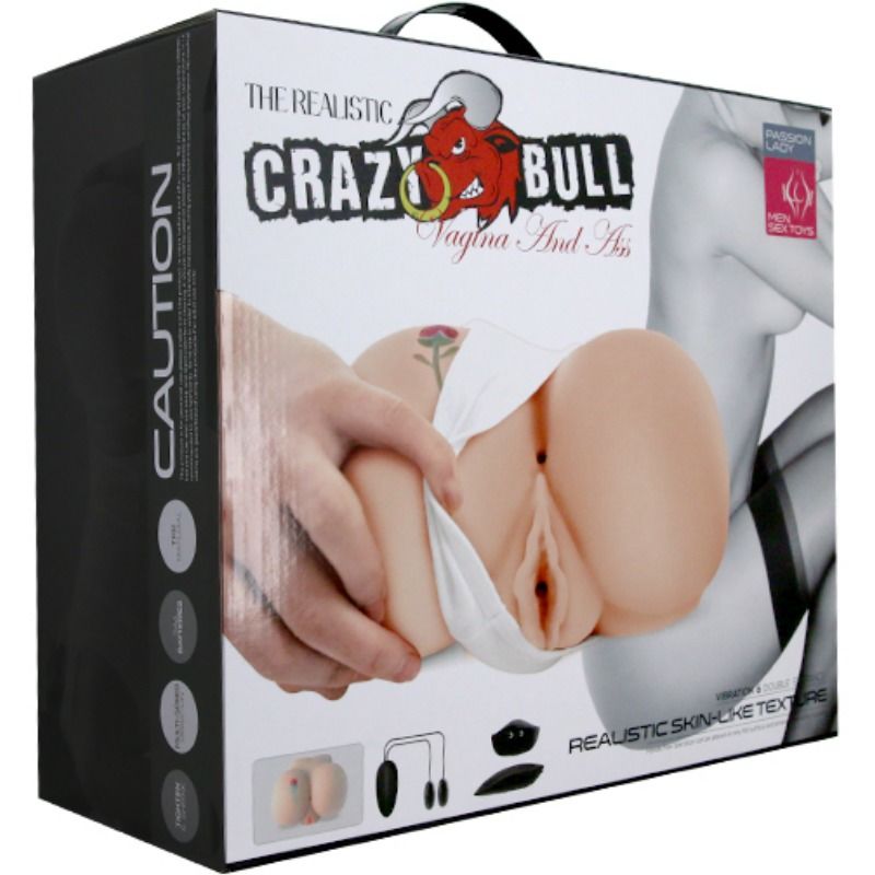 CRAZY BULL - VAGINA EN ANUS MET REALISTISCHE TATTOO MET TRILLING