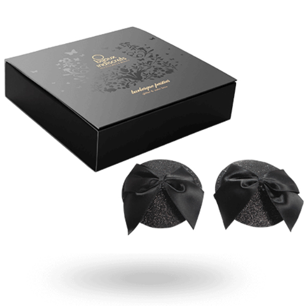 BIJOUX - BURLESQUE GLITTERENDE NIPPLE COVERS MET STRIK
