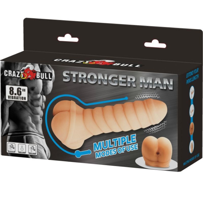 CRAZY BULL - MULTIFUNCTIONELE PENIS 21,8 CM