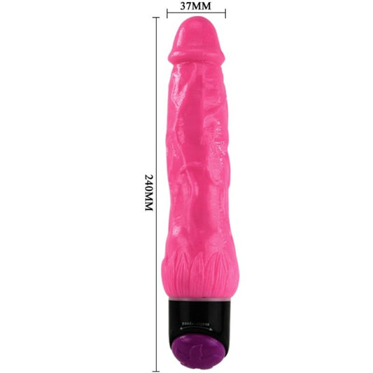 BAILE - KLEURRIJKE REALISTISCHE VIBRATOR ROZE 24 CM