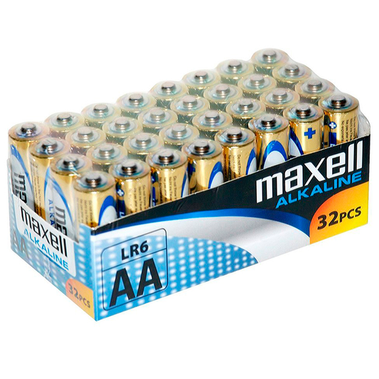 MAXELL - ALKALINE BATTERIJ AA LR6 VERPAKKING*32 STUKS