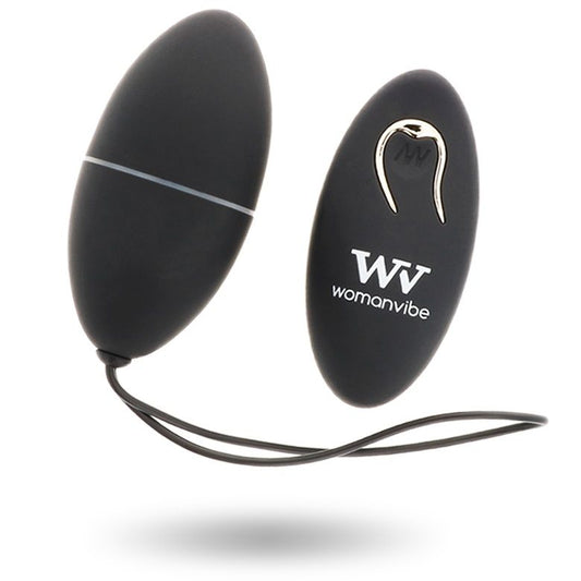 WOMANVIBE - ALSAN EGG AFSTANDSBEDIENING ZWART SILICONE ZWART