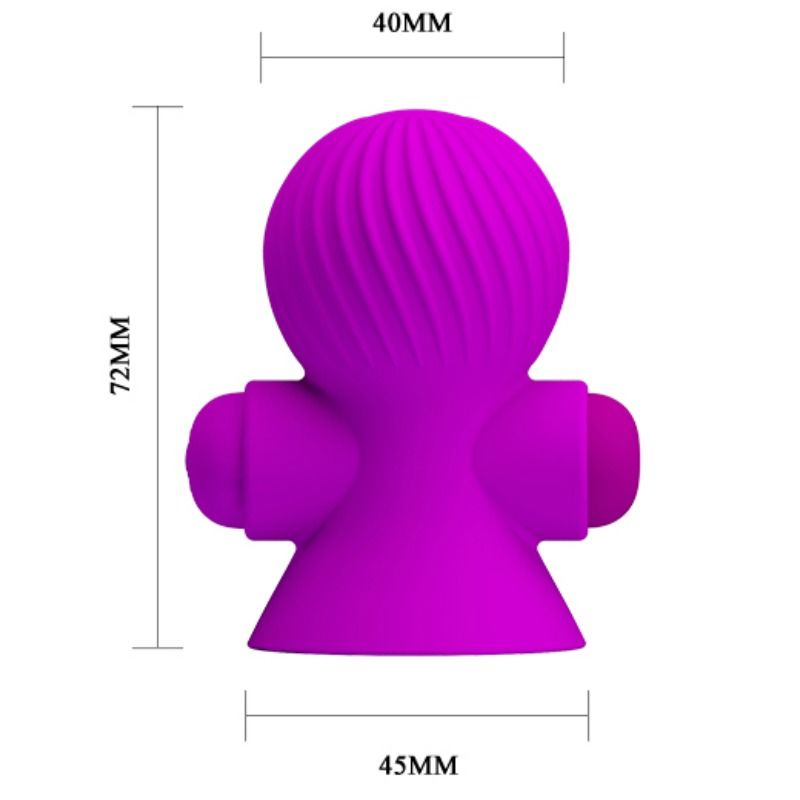 PRETTY LOVE - NIPPELSTIMULATOREN 12M LILA VIBRATIE