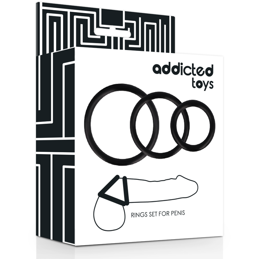 ADDICTED TOYS - PENISRINGEN ZWART