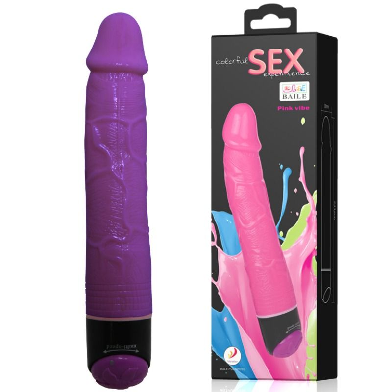 BAILE - KLEURRIJKE SEX LILA REALISTISCHE VIBRATOR 23 CM