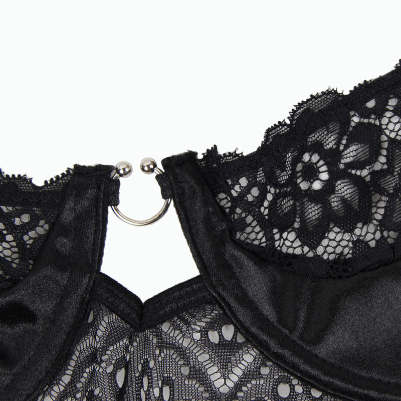 SUBBLIME - ZWARTE CORSETRIEM L/XL