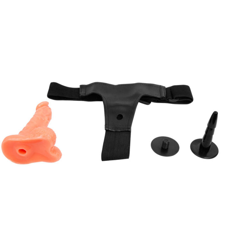 BAILE - HARNESS MET REALISTISCHE PENIS EN ULTRAPASSIEVOLLE VERSTELBARE SLIP 15,5 CM
