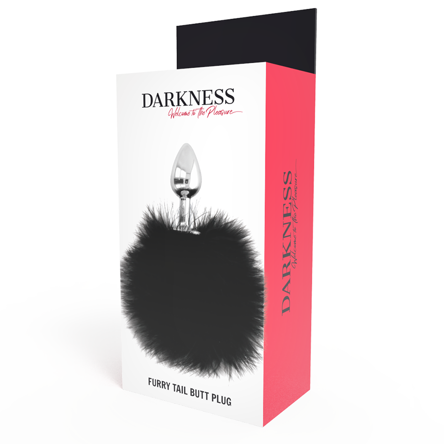 DARKNESS - EXTRA ANALE BUTTPLUG MET STAART ZWART 7 CM